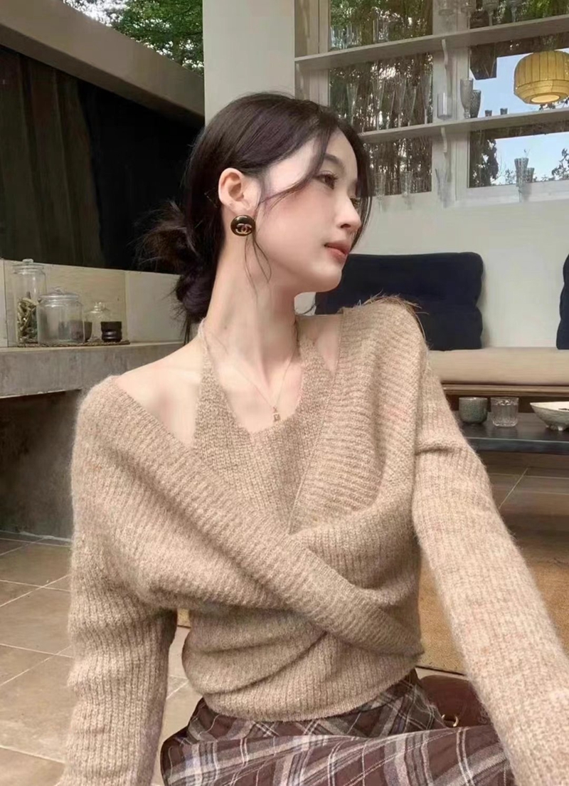 THE COCO韓國直郵女裝新款熱賣休閑真品推薦時尚針織衫雙面THE COCO針織衫