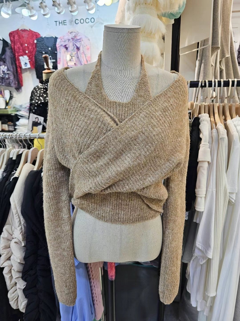 THE COCO韓國直郵女裝新款熱賣休閑真品推薦時尚針織衫雙面THE COCO針織衫圖色2