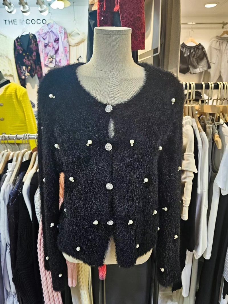 THE COCO韓國直郵東大門代購女裝新品熱賣職業真品針織衫開衫THE COCO針織衫圖色3