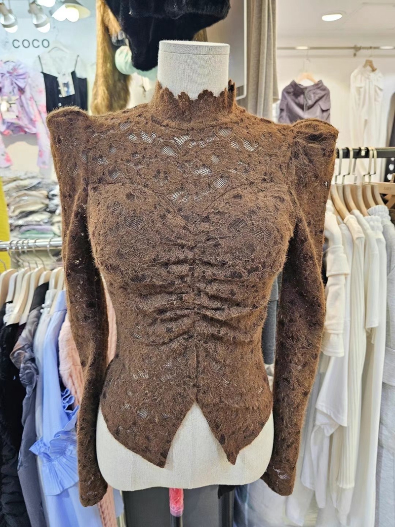 THE COCO韓國直郵東大門代購女裝新款休閑推薦真品襯衫蕾絲衫THE COCO襯衫/蕾絲衫圖色3