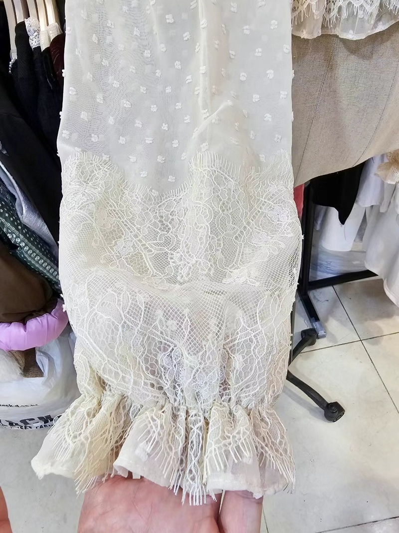 THE COCO韓國直郵女裝新品真品休閑職業襯衫蕾絲衫短款蕾絲THE COCO襯衫/蕾絲衫