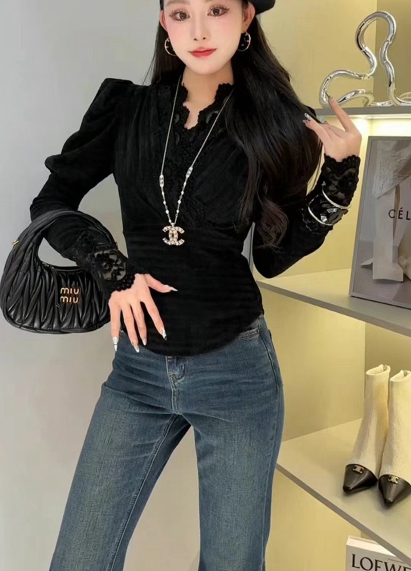 THE COCO直郵韓國代購女裝新款熱賣推薦職業時尚襯衫蕾絲衫THE COCO襯衫/蕾絲衫
