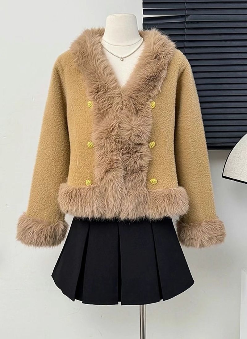 THE COCO韓國直郵東大門代購女裝新品時尚推薦短款大衣開衫THE COCO短款大衣圖色2