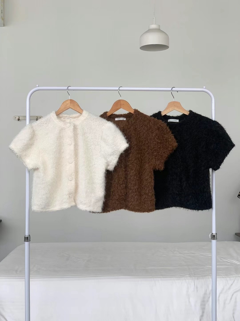 MAYFLOWER東大門實拍女士新品時尚熱賣24秋夏人氣針織衫開衫MAYFLOWER針織衫圖色3左三色