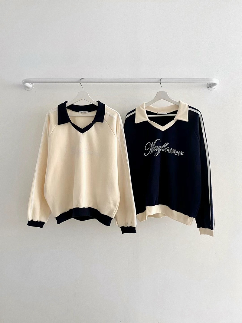 MAYFLOWER東大門代購女裝新品24秋夏時尚職業推薦人氣休閑衛衣MAYFLOWER衛衣圖色2左二色