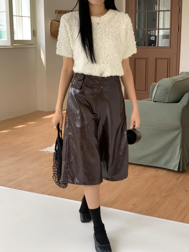 RARASHOW東大門代購女裝新品職業真品時尚推薦人氣短褲皮革RARASHOW短褲