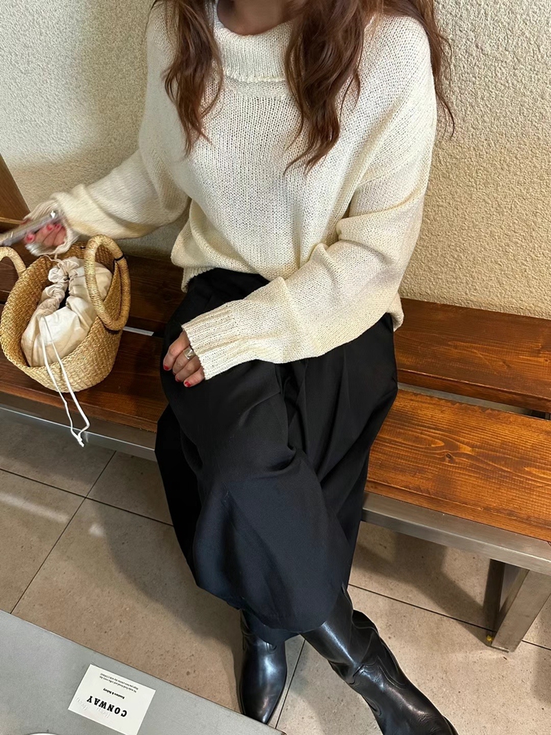 RARASHOW東大門實拍女士新品人氣熱賣時尚真品休閑24秋夏針織衫RARASHOW針織衫圖色2