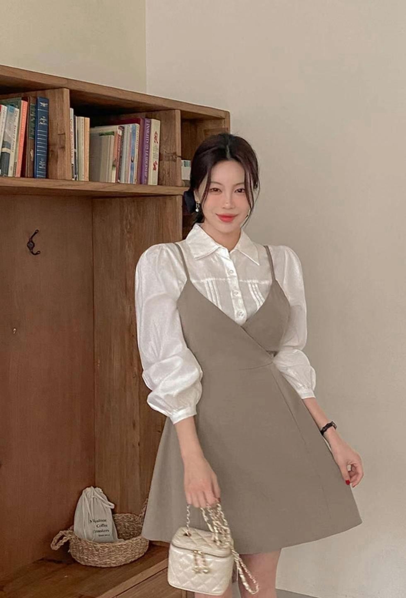 ON-NI-언니-T韓國直郵女士新款24秋夏職業真品時尚連衣裙ON-NI連衣裙
