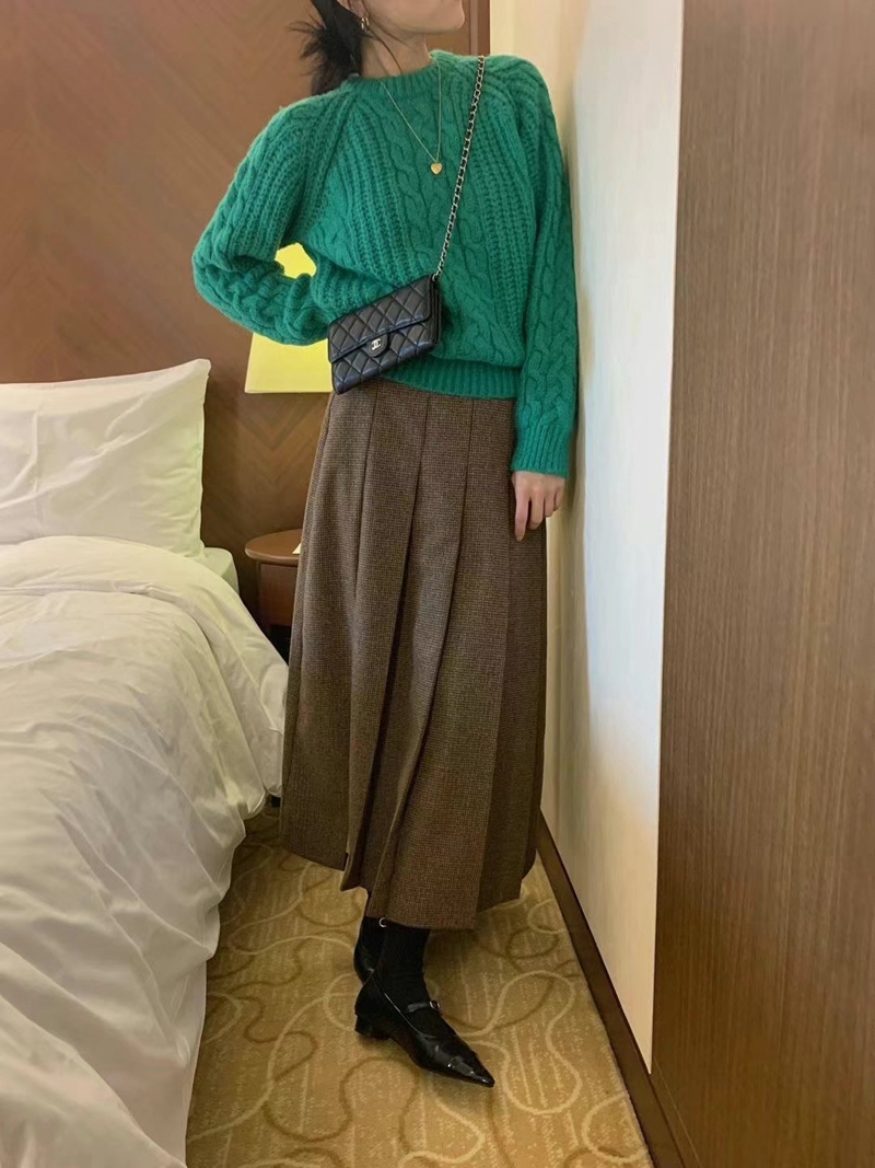 RARASHOW東大門直郵女裝新品24秋夏推薦人氣時尚熱賣長裙百褶RARASHOW長裙