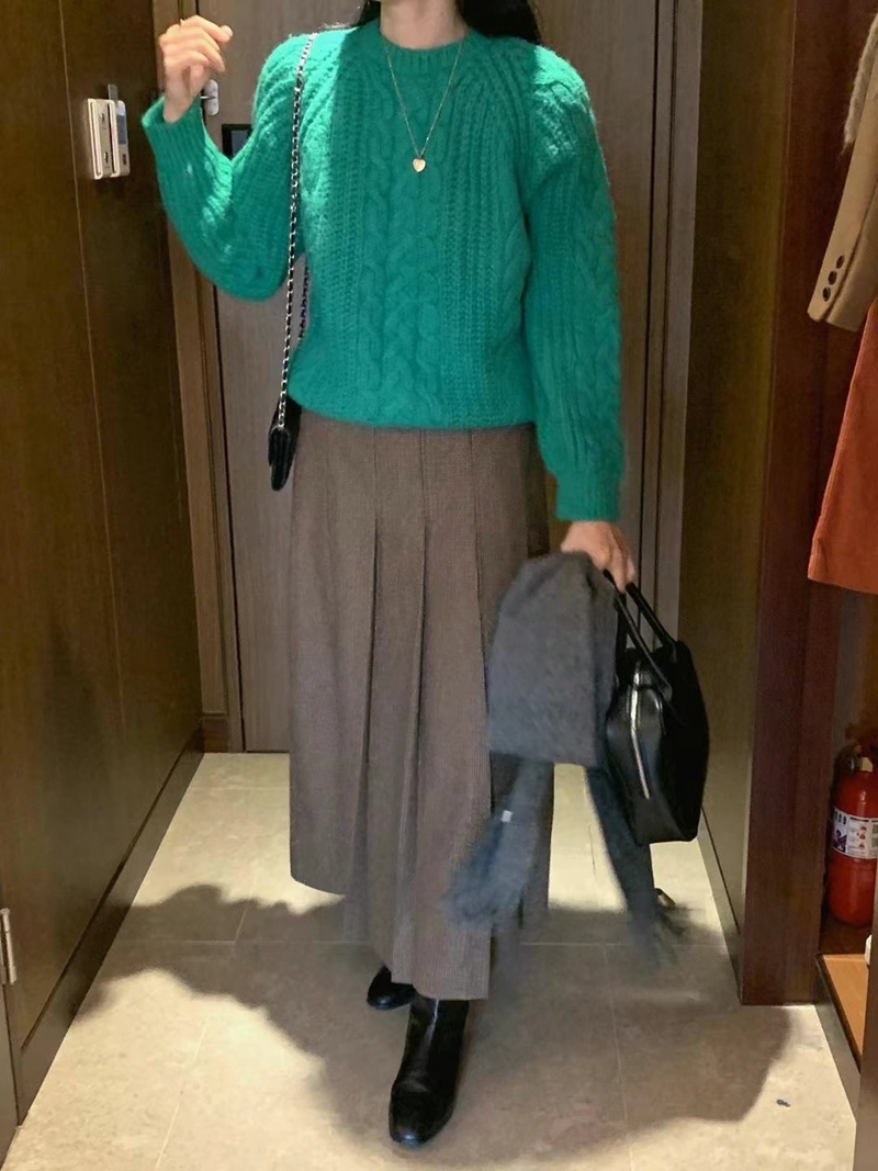RARASHOW東大門直郵女裝新品24秋夏推薦人氣時尚熱賣長裙百褶RARASHOW長裙