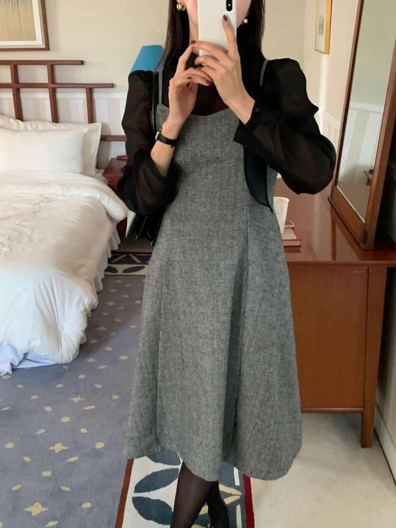 ON-NI-언니-T東大門代購女士新款職業24秋夏熱賣人氣連衣裙ON-NI連衣裙