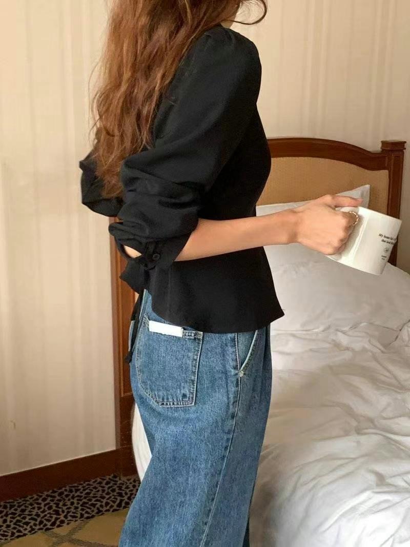 ON-NI-언니-T東大門實拍女士新款休閑時尚人氣襯衫蕾絲衫ON-NI襯衫/蕾絲衫