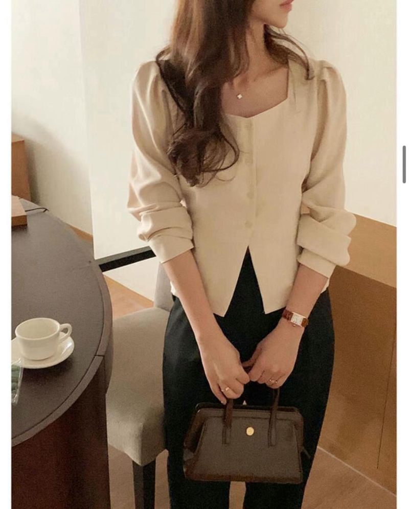 ON-NI-언니-T東大門實拍女士新款休閑時尚人氣襯衫蕾絲衫ON-NI襯衫/蕾絲衫