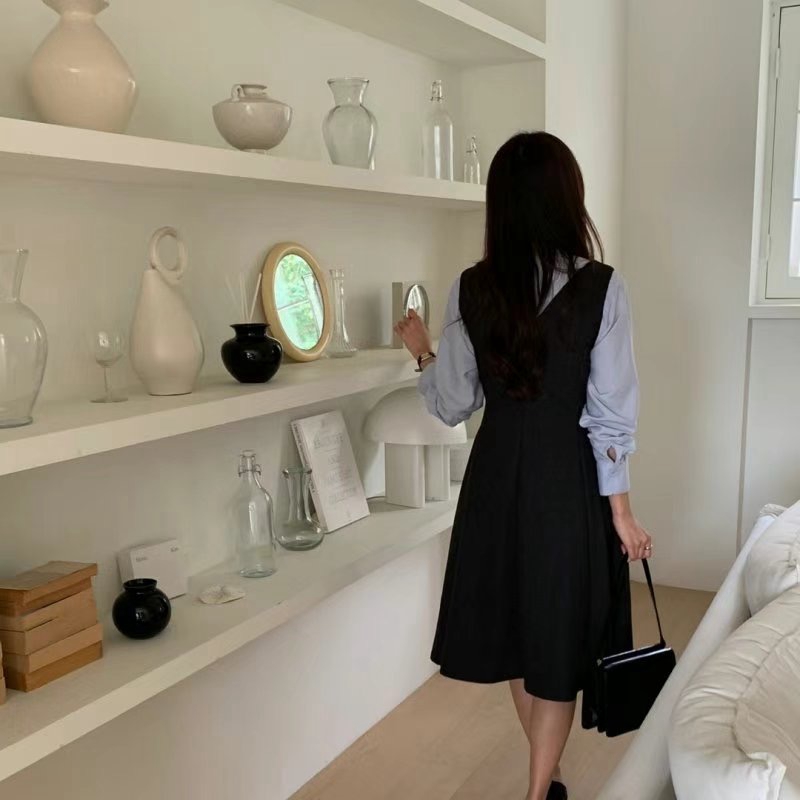 ON-NI-언니-T東大門代購女裝新款職業人氣時尚連衣裙含腰帶ON-NI連衣裙