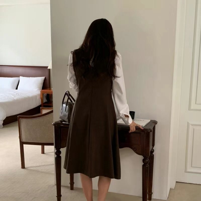 ON-NI-언니-T東大門代購女裝新款職業人氣時尚連衣裙含腰帶ON-NI連衣裙