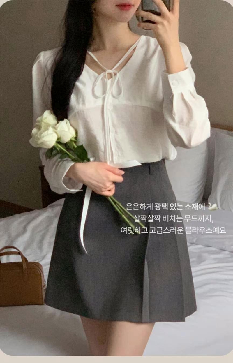 ON-NI-언니-T韓國直郵女士新款休閑推薦職業人氣襯衫蕾絲衫ON-NI襯衫/蕾絲衫
