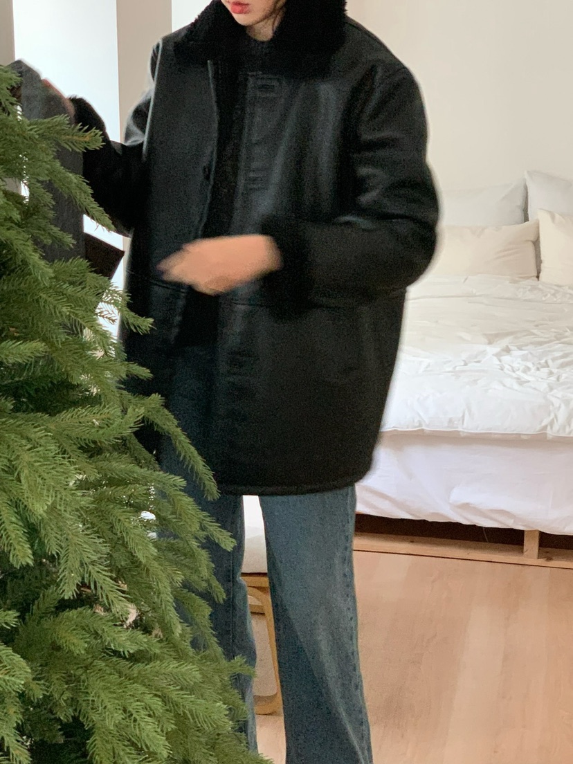 SORBET韓國直郵女裝新品推薦休閑24秋夏時尚職業熱賣人氣皮衣SORBET/flat white皮衣