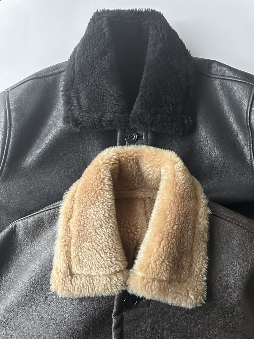 SORBET韓國直郵女裝新品推薦休閑24秋夏時尚職業熱賣人氣皮衣SORBET/flat white皮衣