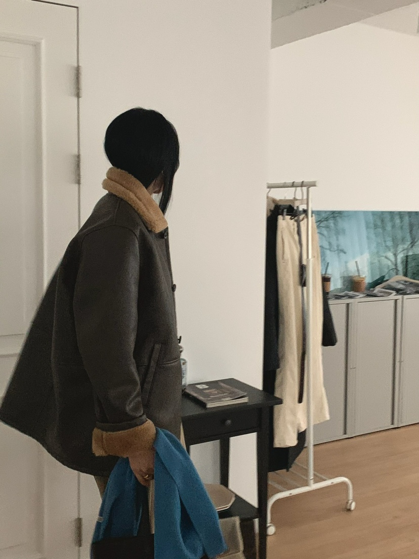 SORBET韓國直郵女裝新品推薦休閑24秋夏時尚職業熱賣人氣皮衣SORBET/flat white皮衣