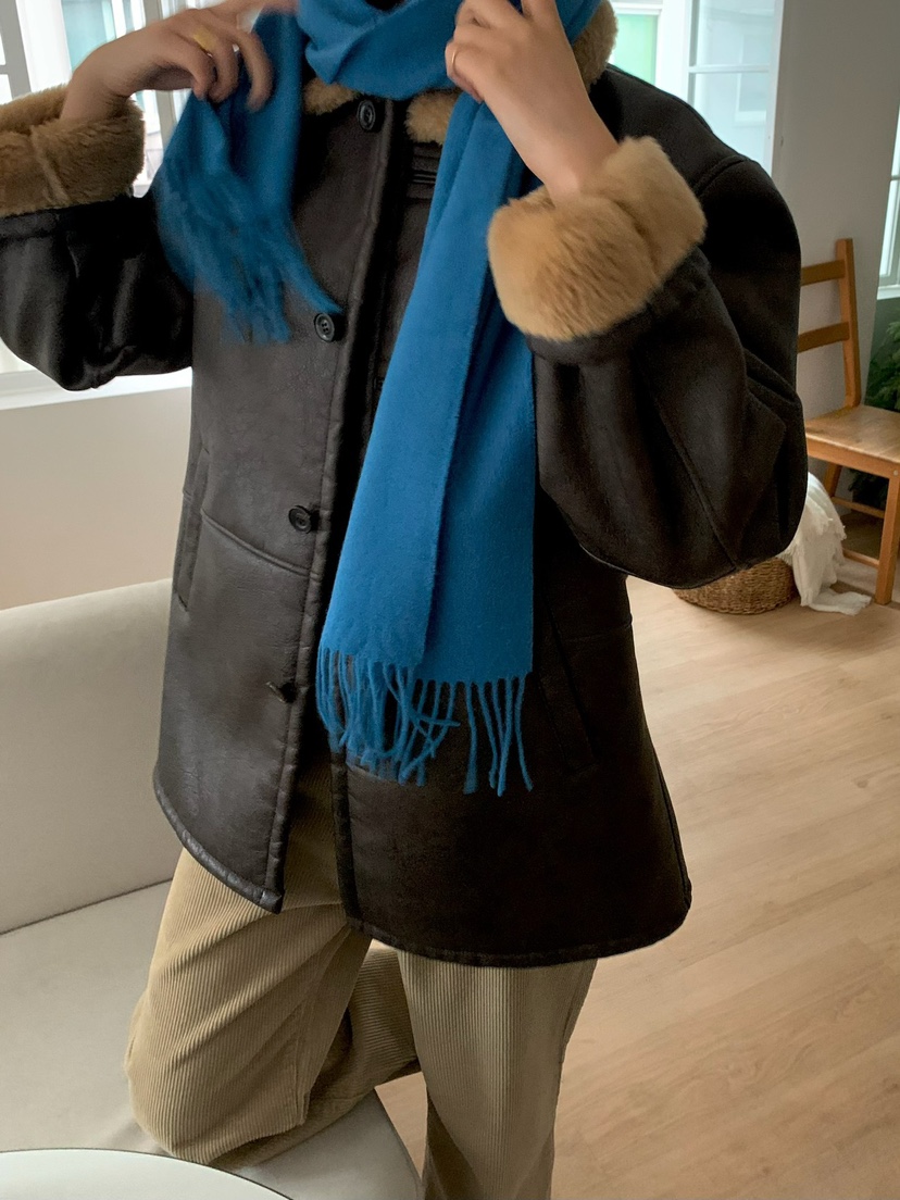 SORBET韓國直郵女裝新品推薦休閑24秋夏時尚職業熱賣人氣皮衣SORBET/flat white皮衣