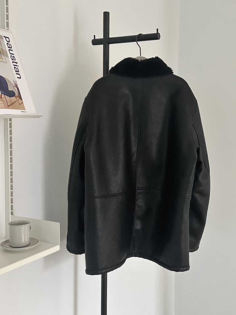 SORBET韓國直郵女裝新品推薦休閑24秋夏時尚職業熱賣人氣皮衣SORBET/flat white皮衣