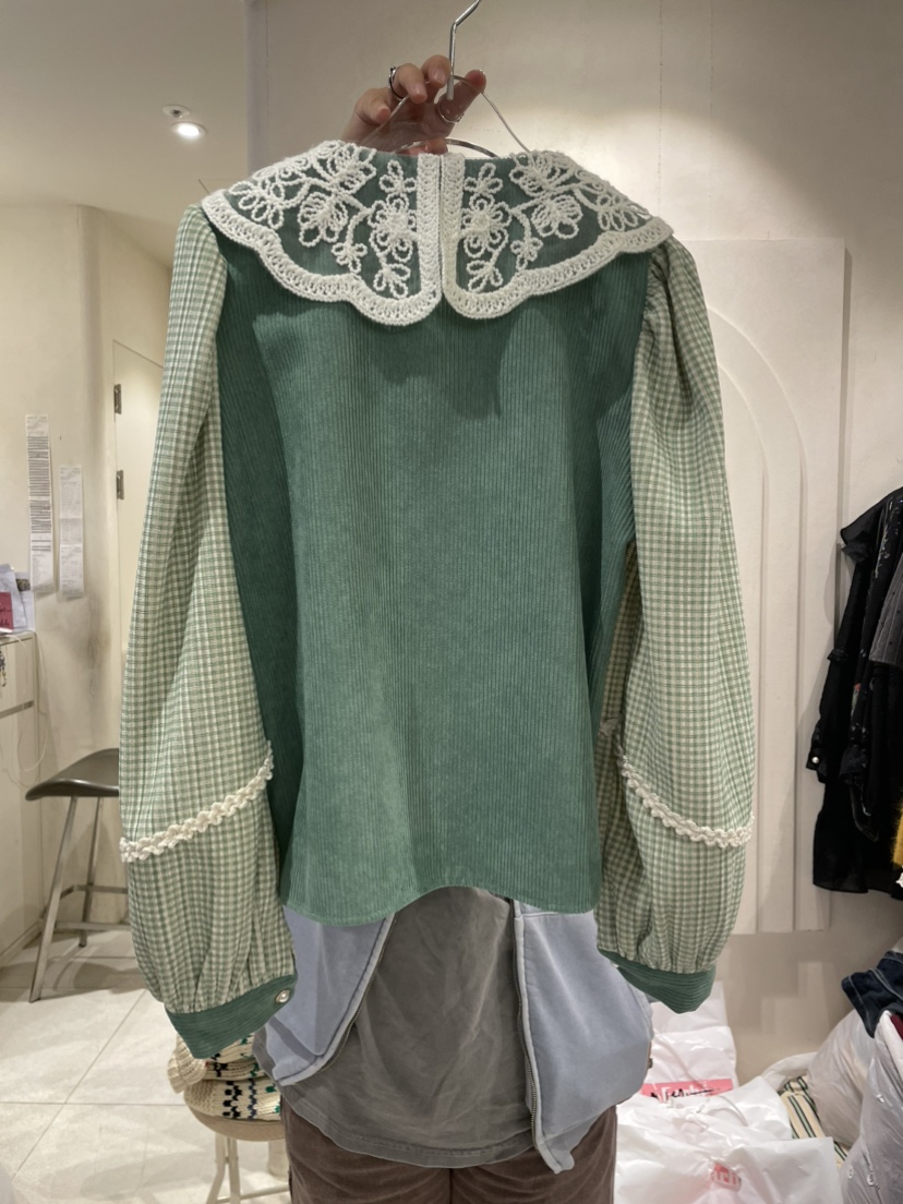FARBE東大門代購女裝新品推薦24秋夏真品職業時尚襯衫蕾絲衫PLATFORM襯衫/蕾絲衫