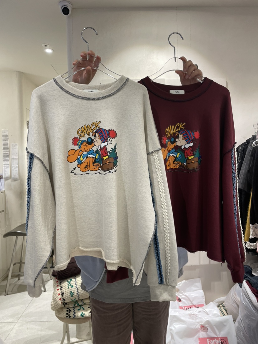 FARBE韓國代購女裝新款24秋夏時尚熱賣真品休閑推薦衛衣不加絨PLATFORM衛衣
