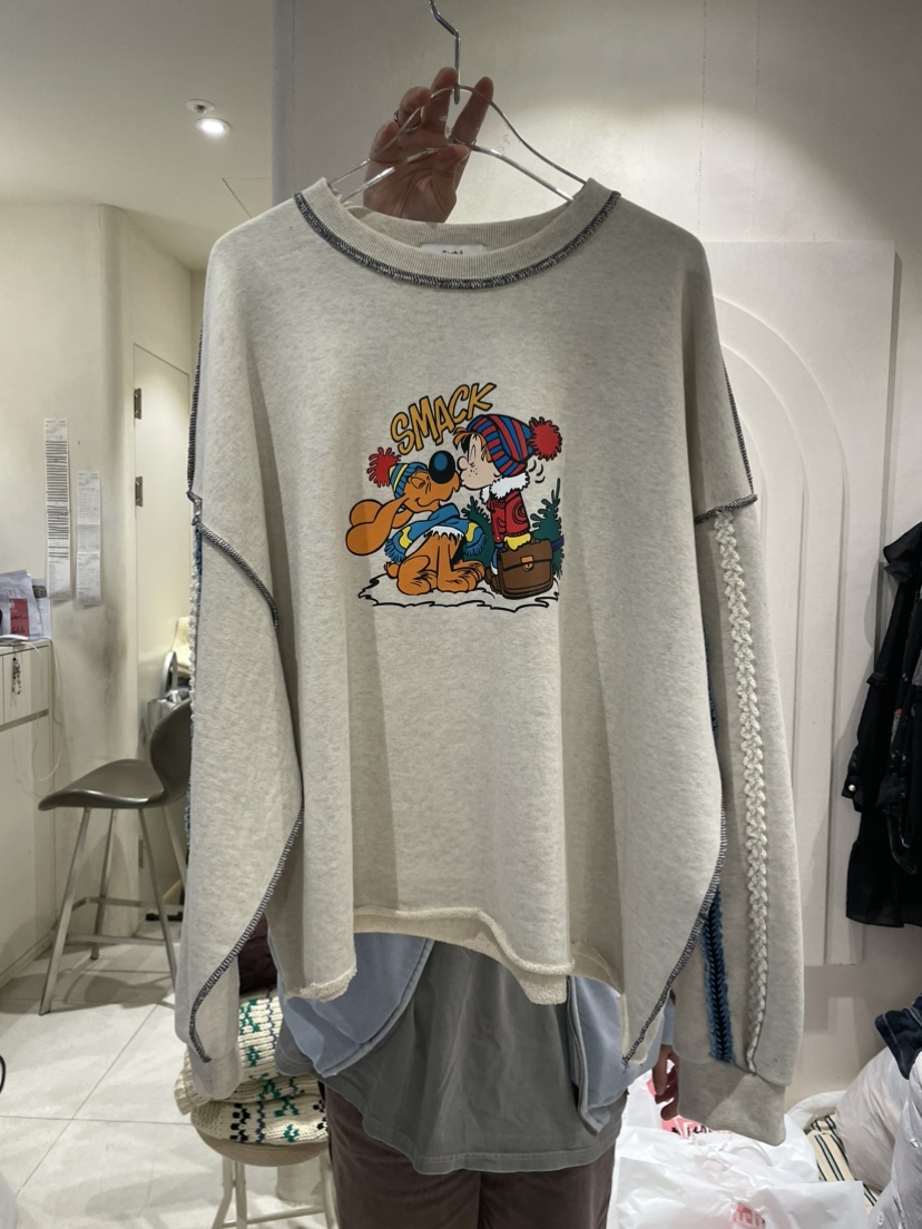 FARBE韓國代購女裝新款24秋夏時尚熱賣真品休閑推薦衛衣不加絨PLATFORM衛衣圖色2