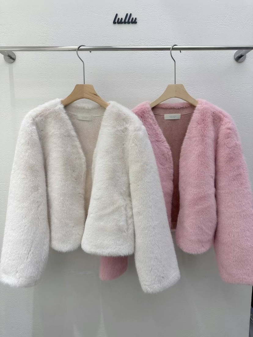 KC MARKET韓國直郵女裝新品人氣24秋夏休閑推薦職業夾克貂皮LULULALLA夾克