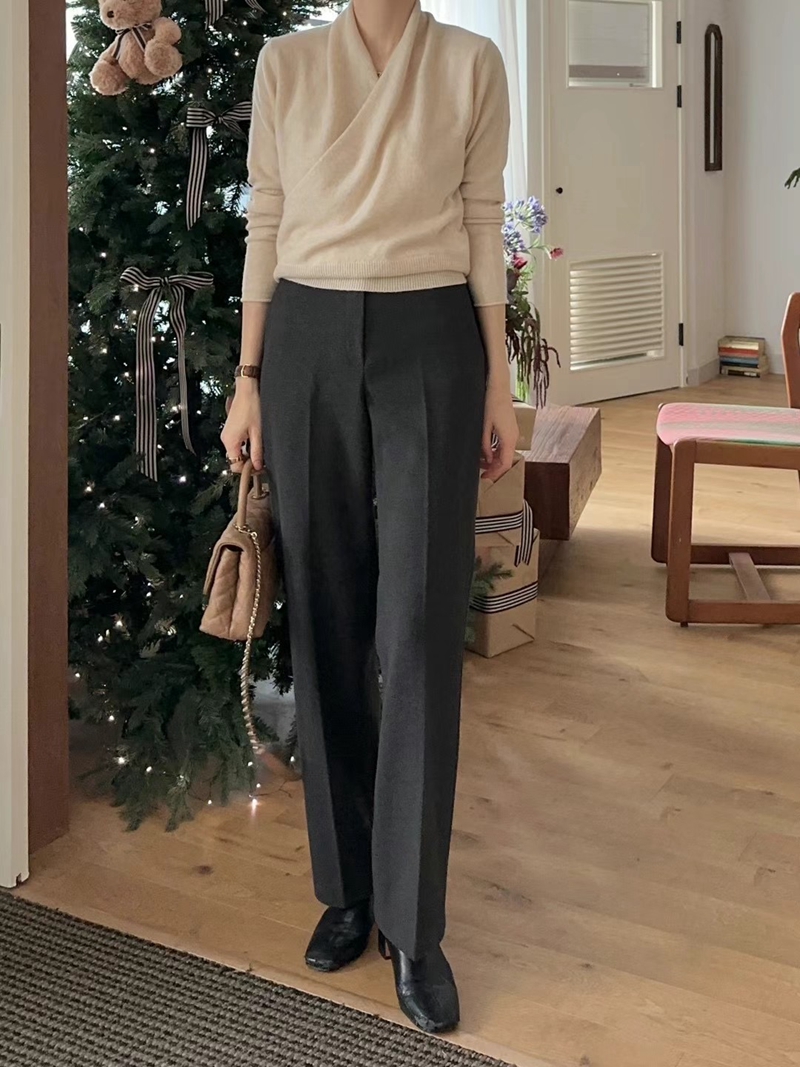 HIGHEND韓國直郵女裝新品熱賣24秋冬人氣職業推薦休閑休閑褲HIGHEND休閑褲