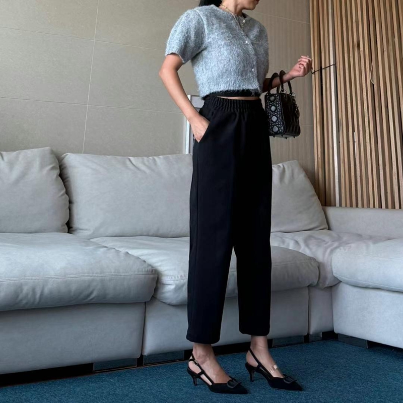 TINT韓國直郵東大門實拍女裝新品人氣時尚職業休閑褲拉絨寬松TINT休閑褲