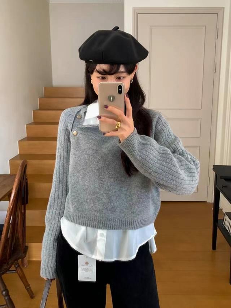 LOUNGE VERA韓國直郵東大門實拍女裝新品推薦針織衫美利奴羊毛LOUNGE VERA-2件訂針織衫圖色2