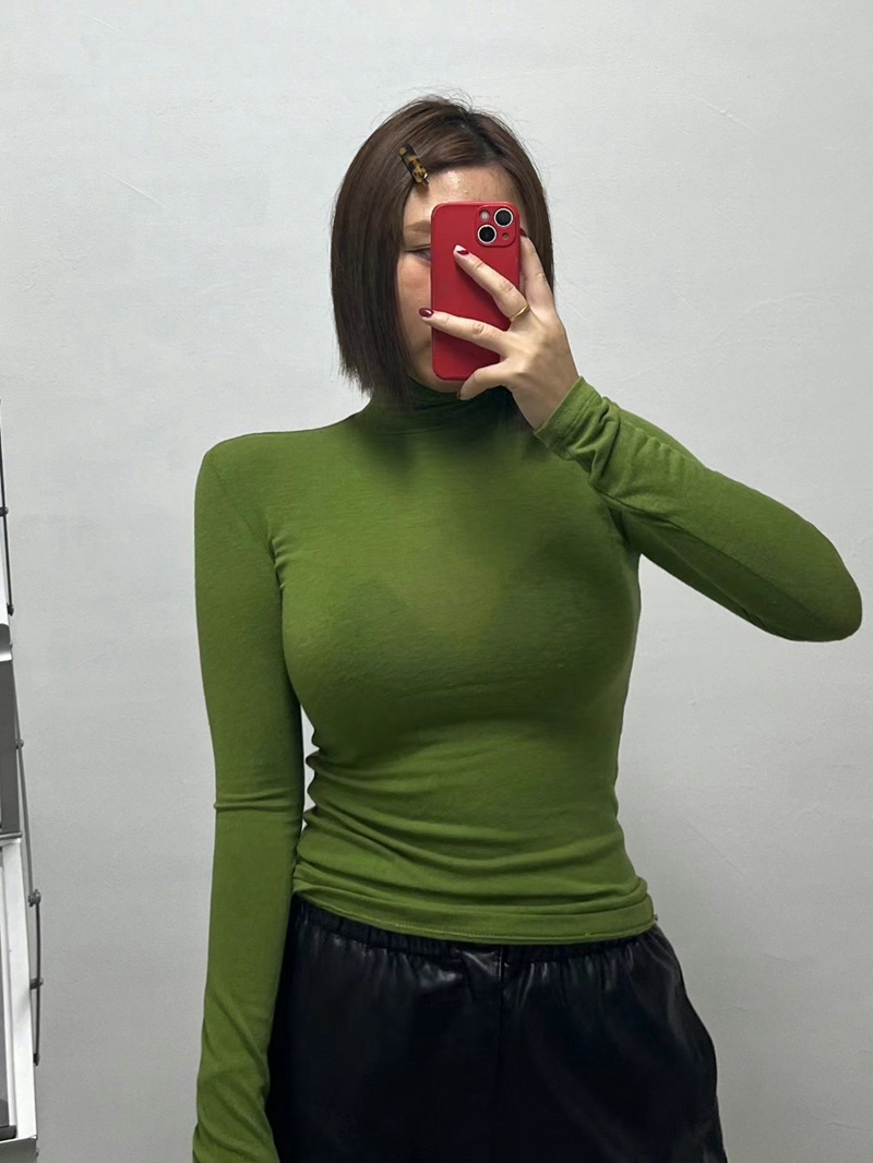 HHOLIC韓國直郵女裝新品職業熱賣推薦時尚24秋冬休閑長袖T恤HHOLIC長袖T恤