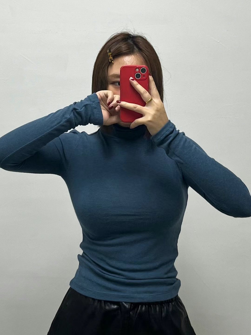 HHOLIC韓國直郵女裝新品職業熱賣推薦時尚24秋冬休閑長袖T恤HHOLIC長袖T恤圖色2
