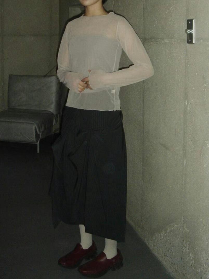 MYCABINET韓國直郵女裝新款職業推薦24秋冬休閑人氣長袖T恤MYCABINET長袖T恤