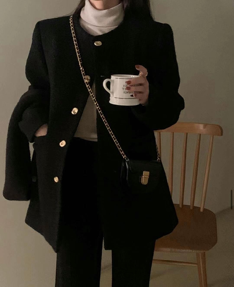 MY YOUNG直郵韓國代購女裝新款24秋冬真品推薦熱賣職業夾克RIPPLE夾克圖色1