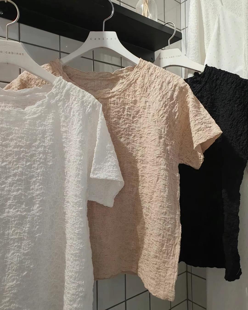 MYCABINET韓國直郵東大門實拍女裝新款24秋冬休閑時尚人氣T恤MYCABINETT恤