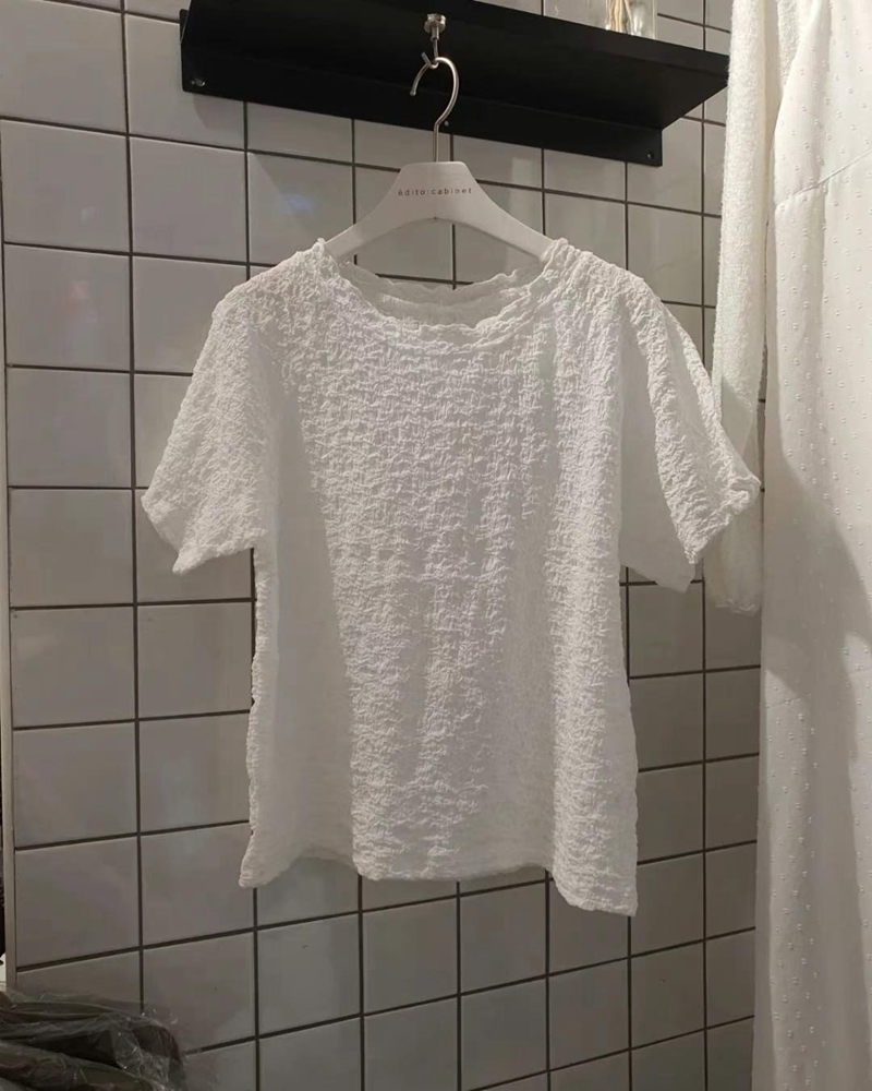 MYCABINET韓國直郵東大門實拍女裝新款24秋冬休閑時尚人氣T恤MYCABINETT恤圖色1
