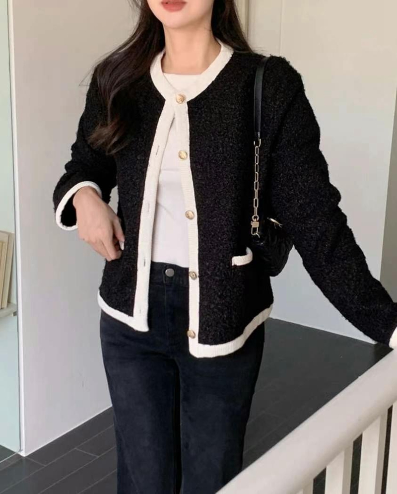 MY YOUNG韓國直郵女裝新品休閑人氣真品職業熱賣24秋冬夾克RIPPLE夾克