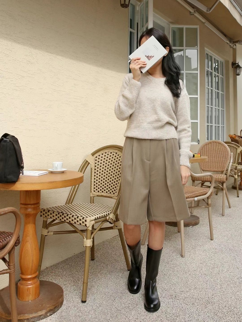 MANGO韓國直郵東大門實拍女裝新品推薦休閑人氣真品短褲拉絨MANGO短褲