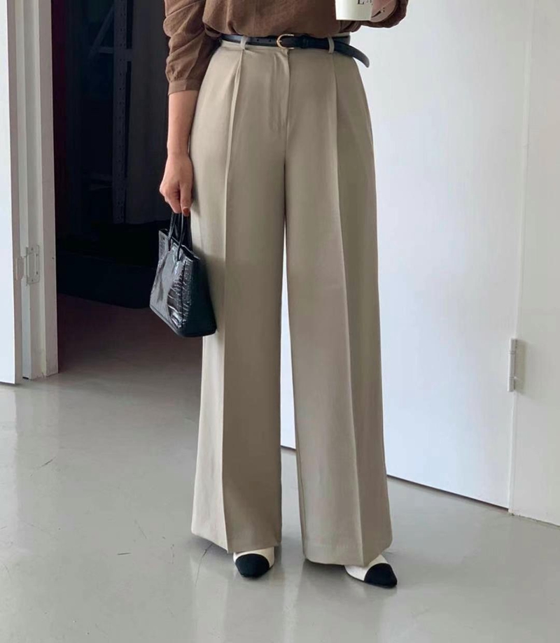 MY YOUNG韓國直郵東大門實拍女裝新款人氣休閑24秋冬正裝褲西褲RIPPLE正裝褲/西褲圖色2