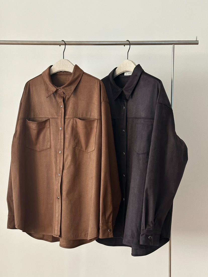 SORBET韓國直郵東大門實拍女裝新品真品人氣襯衫蕾絲衫絨面革SORBET/flat white襯衫/蕾絲衫