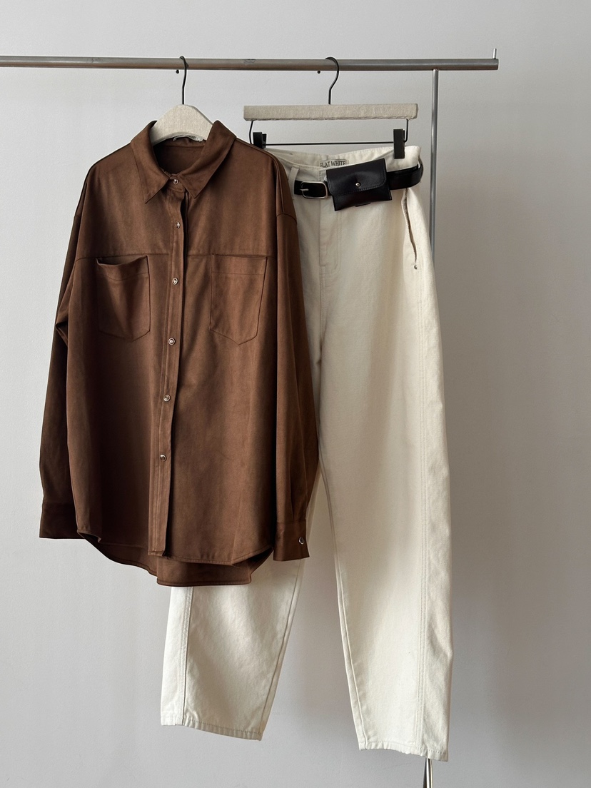 SORBET韓國直郵東大門實拍女裝新品真品人氣襯衫蕾絲衫絨面革SORBET/flat white襯衫/蕾絲衫