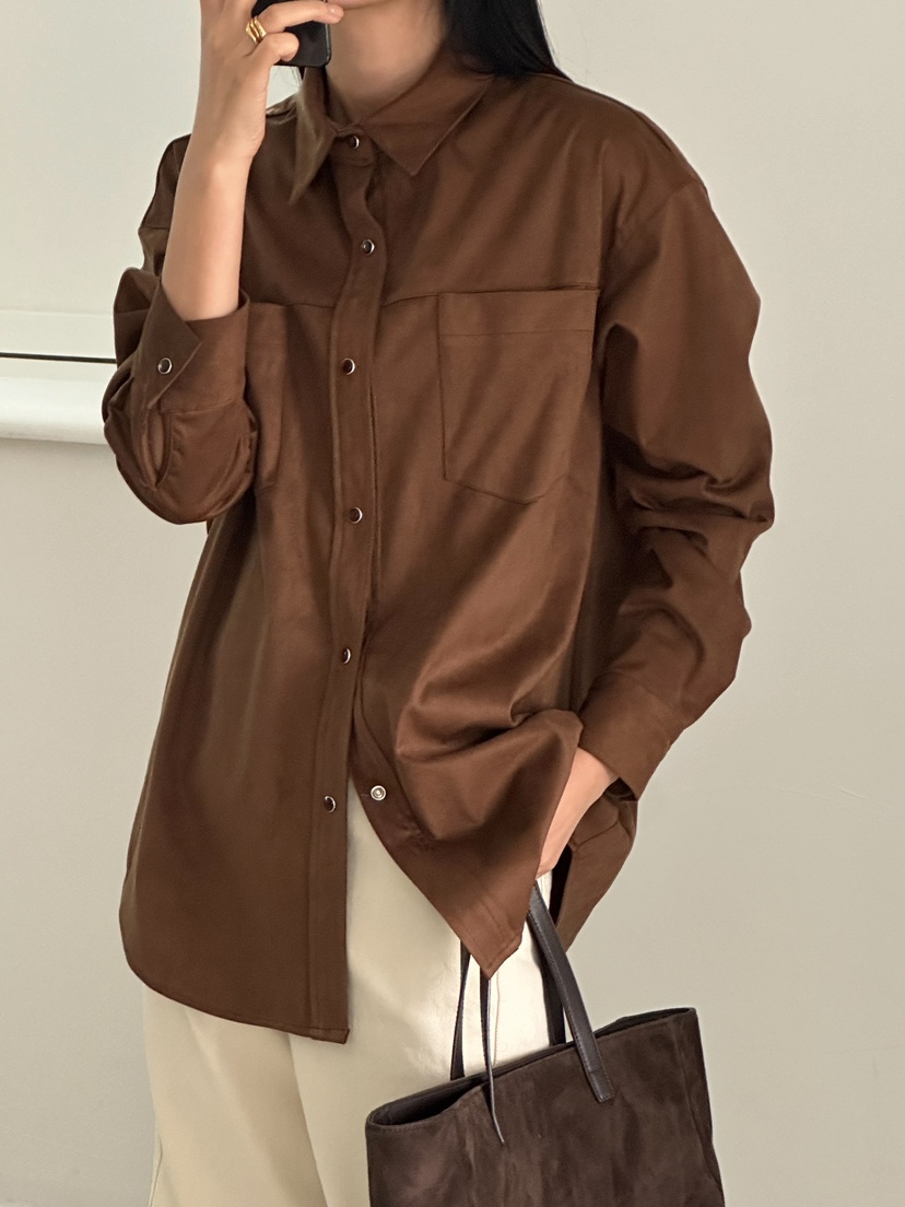 SORBET韓國直郵東大門實拍女裝新品真品人氣襯衫蕾絲衫絨面革SORBET/flat white襯衫/蕾絲衫