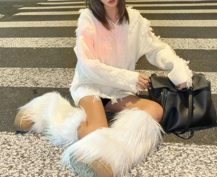 A-CUT東大門代購女裝新品人氣休閑職業推薦針織衫褶邊針織A-CUT針織衫
