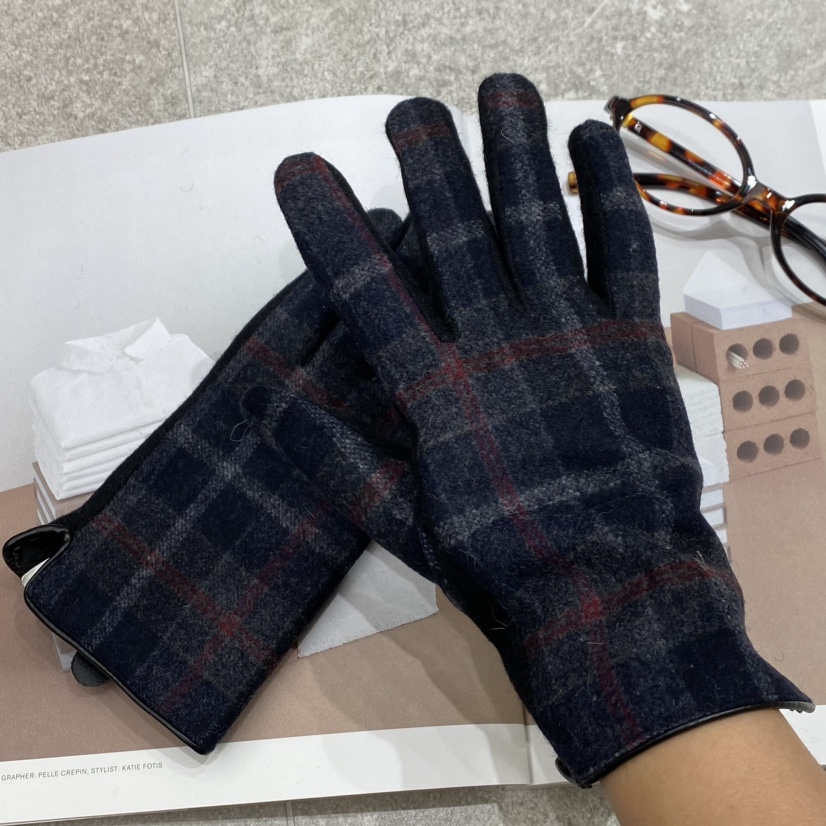 POSH BLUE韓國直郵女裝新品真品時尚推薦休閑手套羊毛格紋POSH BLUE手套