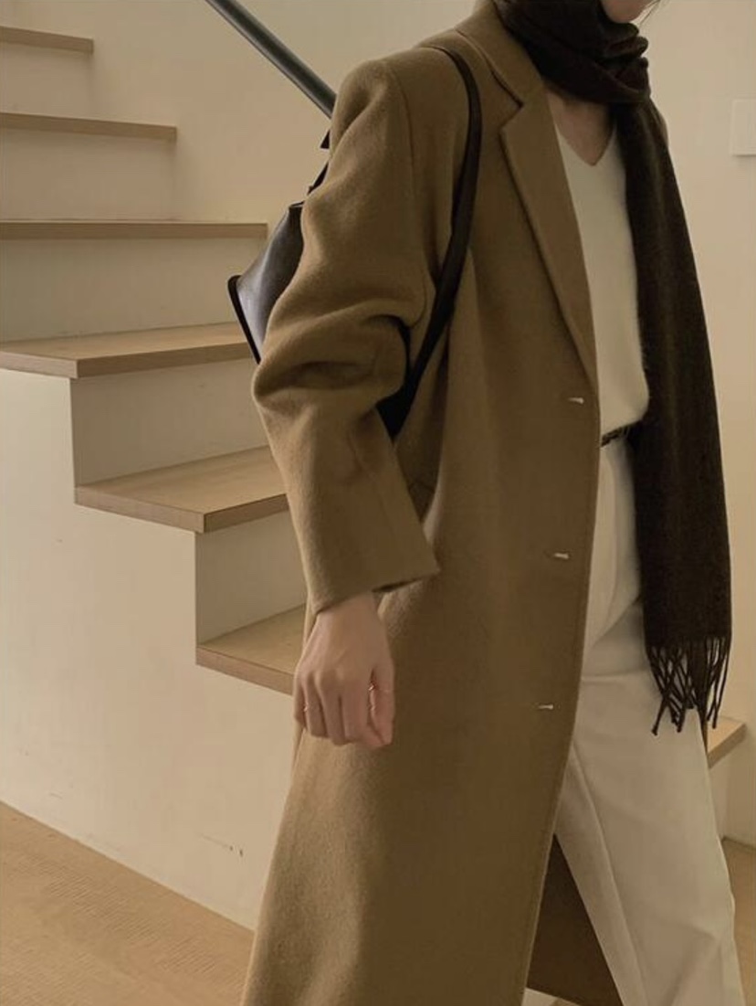 Sendtwo東大門代購女裝新品熱賣職業24秋夏真品時尚中長款大衣SENDTWO中長款大衣