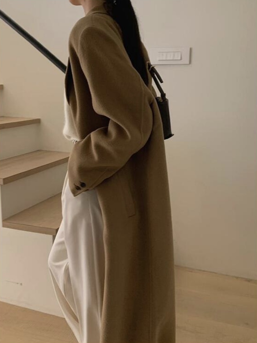 Sendtwo東大門代購女裝新品熱賣職業24秋夏真品時尚中長款大衣SENDTWO中長款大衣