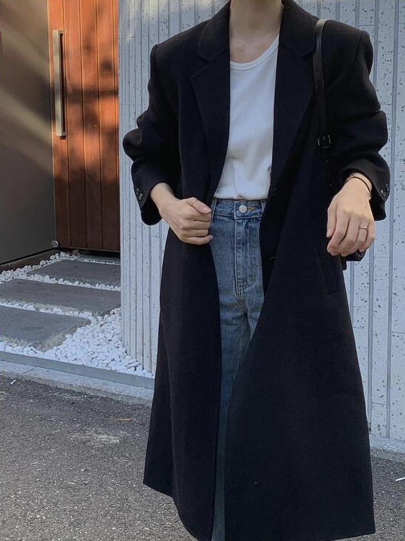 Sendtwo東大門代購女裝新品熱賣職業24秋夏真品時尚中長款大衣SENDTWO中長款大衣