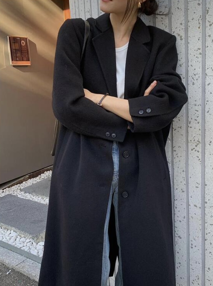 Sendtwo東大門代購女裝新品熱賣職業24秋夏真品時尚中長款大衣SENDTWO中長款大衣